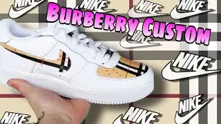 I made a Burberry Air force 1 Custom (complete tutorial) #art #nike #tutorial #custom #burberry #fyp