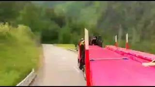 Truck trail through Switzerland