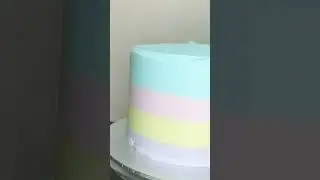 pastel color unicorn themed cake