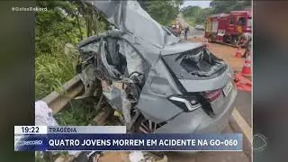 QUATRO JOVENS MORREM EM ACIDENTE NA GO-060