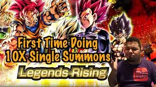 FIRST TIME EVER DOING 10 SINGLE SUMMONS ON A LEGENDS RISING BANNER | DRAGON BALL LEGENDS