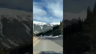 Time lapse of driving thru snowy mountains #snow #travel #driving #timelapse #mountains