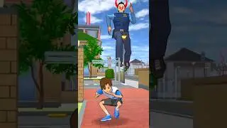Apakah ini polisi atau hantu? 😯#shorts #sakuraschoolsimulator #shortvideo #sakura