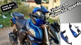 How to install Knuckle Guards for Yamaha fzs fi V2.0 | Universal Hand guards for all bikes|