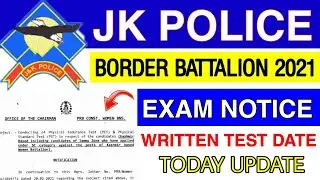 JK Police Recruitment Notifications Update 2021 | JK Police Written Exam Date Notice Details 2021