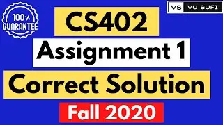 CS402 Assignment 1 Solution Fall 2020 |CS402 Theory of Automata Assignment No.1 Fall 2020|
