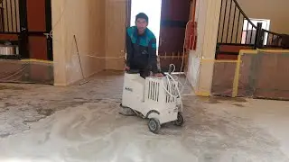 Terrazzo Floor Grinding in Progress | Achilli Marble Polishing Machine | Riyadh Saudi Arabia