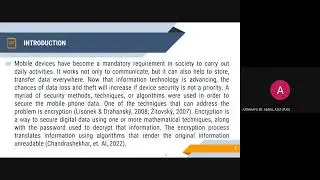 THE DEVELOPMENT OF MOBILE APPLICATION SECURITY APPLICATION USING ENCRYPTION