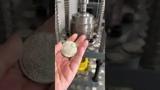 Coin minting machine in action! 🪙 #CoinFactory #MintingMachine #MetalProcessing