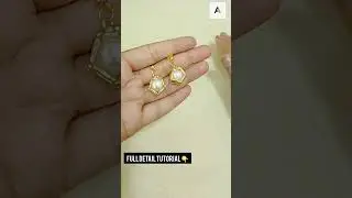 DIY Pentagon pipe beads and Pearl beads Earrings Easy & Stylish  Jewelry Tutorial beginners friendly