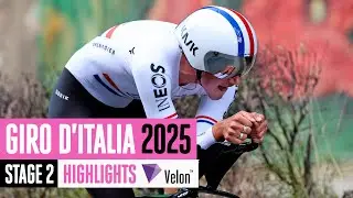 Time-trial decided by just ONE SECOND | Giro d'Italia 2025 Stage 2 Highlights