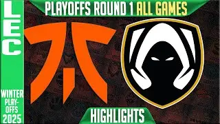 FNC vs TH Highlights ALL GAMES | LEC Winter Playoffs R1 2025 Bo3 Fearless | Fnatic vs Team Heretics