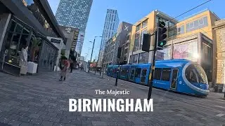 Birmingham Morning Walk: Christmas Market to BROAD STREET (4K)