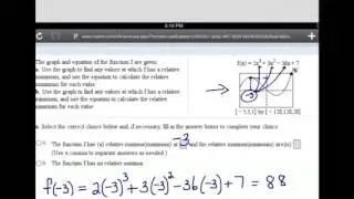 Relative minimum and maximum