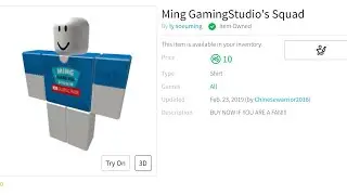 Ming GamingStudio's Roblox T-Shirt!