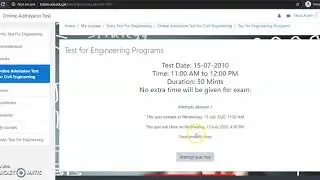 How to Attempt Online Entry Test!