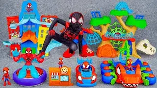 Marvel Spiderman Unboxing ASMR| Spidey Dino-Web Treehouse Set |   Spidey Friends City Track | Review