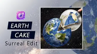 Galaxy Edits Tutorial 🔮 How to Make Earth Cake 🌎🍰 | YouCam Perfect App
