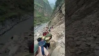 Huge Landslide in Bharmour to Chamba Route #manimaheshyatra2025 #manimaheshyatra