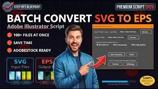 SVG to EPS Converter Adobe Illustrator Script  | Auto Export for Stock Selling