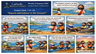 Catholic Reflections - Monday 12 January 2026, Monday of week 1 in Ordinary Time, Mark 1:14&ndash;20