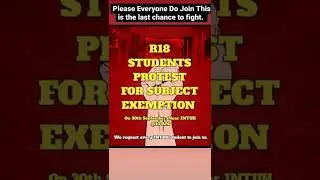 Jntuh R-18 Subject Exemption Protest #jntuh