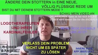 &Auml;NDERE DEIN STOTTERN IN EINE NEUE, V&Ouml;LLIG FL&Uuml;SSIGE REDE UM, MATT TOMZAK, APP2BEFLUENT SPRACHTHERAPIE
