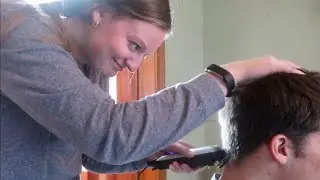 cutting my boyfriend's hair!! (it was my first time cutting anyone's hair)