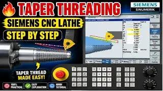 #TAPER THREAD IN SIEMENS CONTROL WITH CYCLE BY VIJAY SIR #TAPER THREAD CYCLE #THREAD CYCLES...