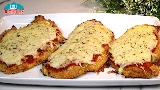 MILANESA DE POLLO A LA NAPOLITANA SIN FRE&Iacute;R. Una cena o comida deliciosa que gusta a todos en casa.