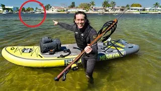 Exploring SECRET Spearfishing Location Under Private Docks!!