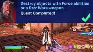 Destroy objects with Force abilities or a Star Wars weapon Fortnite