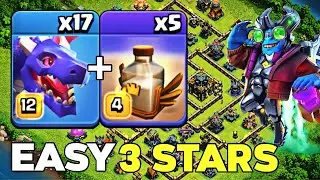 Hero Revive: 17 Dragon + 5 Revive Spells Easy 3 STARS TH17 Legend League Base's!