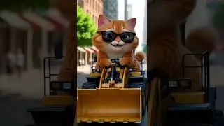 🚧 Cat Drives Loader! You Won't Believe the Fun! 💖