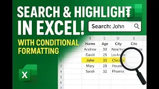 Dynamic Search in Excel with Conditional Formatting | Highlight Matching Data Instantly!