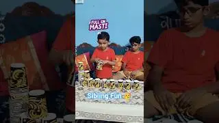 Sibling Fun|Gunnu & bhaiya ki cup Tower story🏆 #fun #cup Tower challenge #homegames #funplay