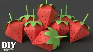 Wow ✨Origami STRAWBERRIES with a Surprise ✨ Simple and Easy