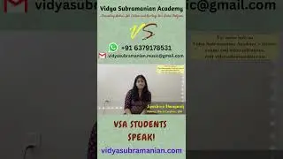VSA Students Speak! ft. Jiyashree #carnaticmusic #shorts  #music #vidyasubramanianacademy #feedback