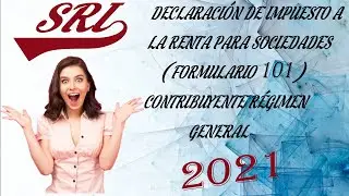 DECLARACIÓN DE IMPUESTO A LA RENTA PARA SOCIEDADES - FORMULARIO 101 - CONTRIBUYENTE REGIMEN GENERAL