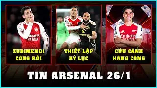 TIN ARSENAL 26/1: ĐIỂM ĐEN ZUBIMENDI, CANH BẠC 80 CỦ ALVAREZ