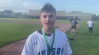 Hudson Explorers Designated Hitter Luke Sutton District Final postgame interview