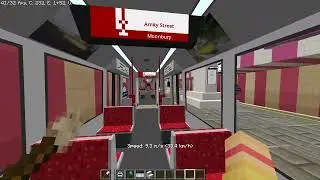 Kindle Line train trip from Harrow Broadway to Moonbury in Minecraft