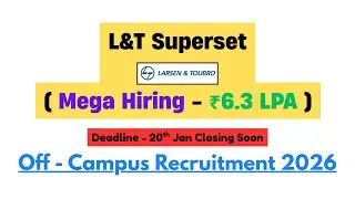 😲 Urgent Superset Hiriing 2026 | L&T Hiring 2025 | Closing Soon 😱 | hire me plz