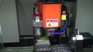 SKYFIRE CNC SVM-2P-1 VMC Workstation 2nd Spindle Engraving Demo
