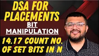 14.17 Count The Number of Set Bits In N #bitmanipulation #bitwiseoperator #bitmasking