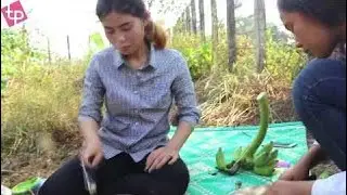 Sexy Girl Sour spice fruit is type of snack and refreshment for Cambodian