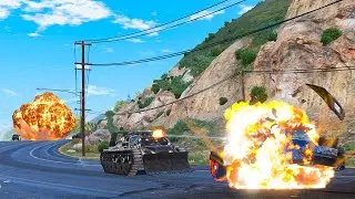 GTA 5 APOCALYPSE SCARAB CRASHES part.2 - SUPER CINEMATIC PICTURE WITH SLOW MO ep.89