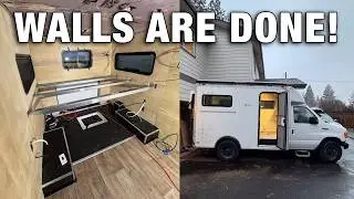 The BIGGEST Change Yet! Installing Walls in my E350 Box Van