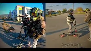 A Couple of Friends Go Out on Their PEVs Before Winter Arrives