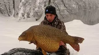 SNOW @ BLED LAKE  - OLD SCHOOL CARP FISHING